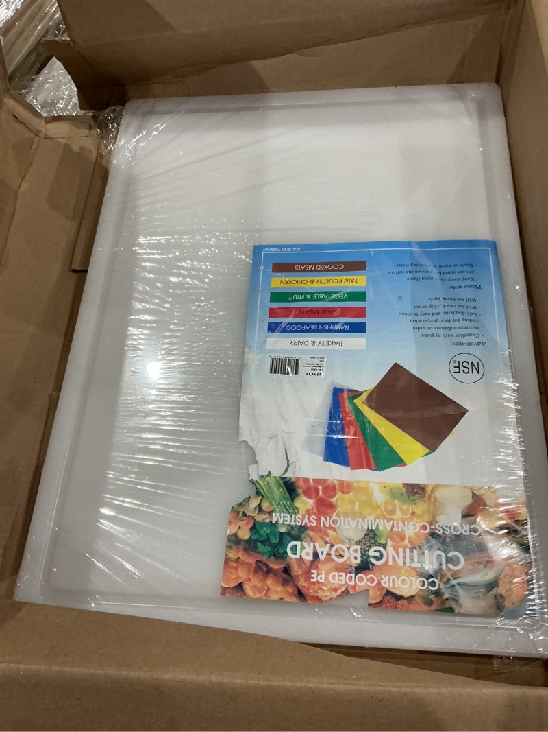 Condition photo showing Good Condition for winco cbi-1520 grooved cutting board, 15-inch by 20-inch by 1/2-inch, white,medium