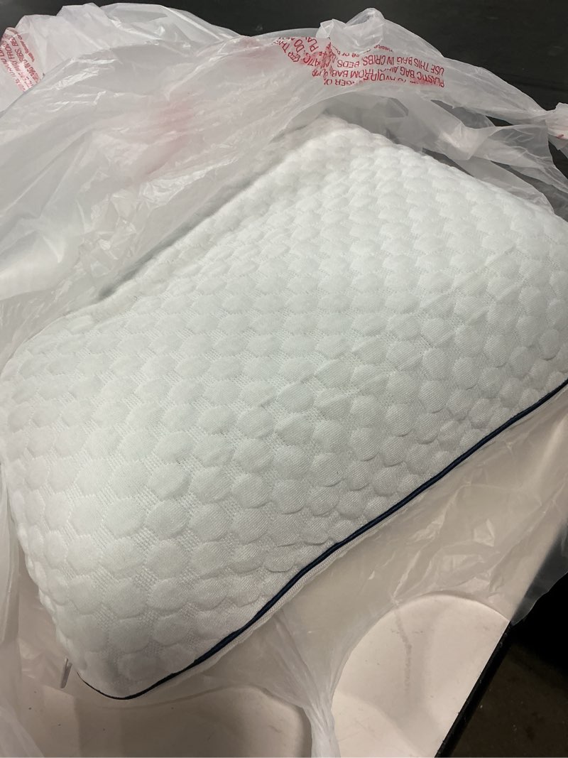 Condition photo showing item condition for WEEKENDER Gel Memory Foam Pillow - Queen Size - 2-Pack - Medium Plush Feel - Neck & Shoulder Support - For Back, Side, & Stomach Sleepers - Home, Hotel, & Hospital Essentials Queen 2 Pack