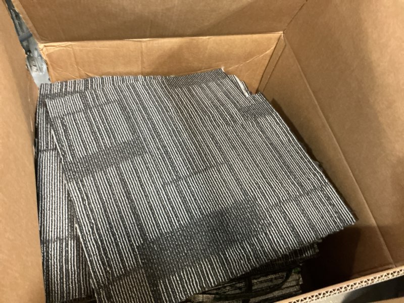 Condition photo showing As Is for 24" x 24" Self-Adhesive Carpet Tiles, 20 Pack Peel and Stick Carpet Squares for Indoor Flooring, Non
