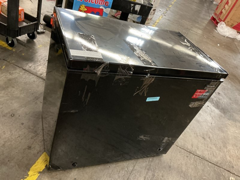 Condition photo showing As Is for Frigidaire Gallery 7 Cu. Ft. Chest Freezer, Black