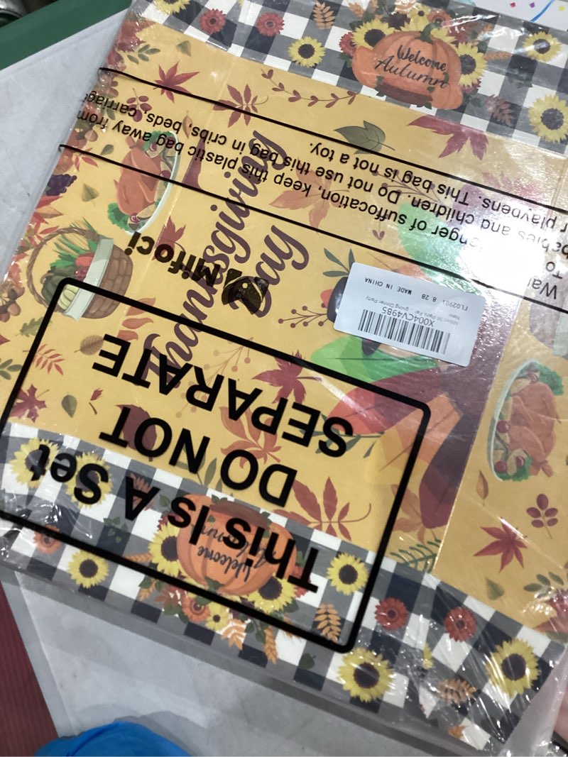 Condition photo showing New/Like New for Mifoci 36 Pcs Thanksgiving Paper Food Trays Disposable Large Fall Party Food Boats 7.8 x 8.6 x 2.3 Inches Turkey Pumpkin Nacho Snack Bowls for Autumn Harvest Dinner Thanksgiving Party Decorations