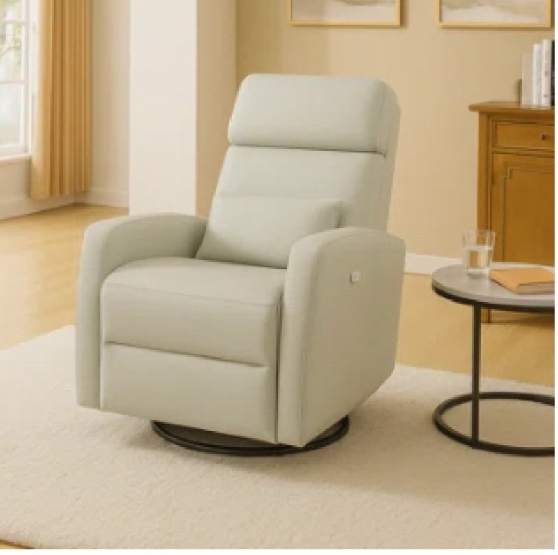 Mikkel 32 Wide Vegan Leather Swivel Power Recliner with