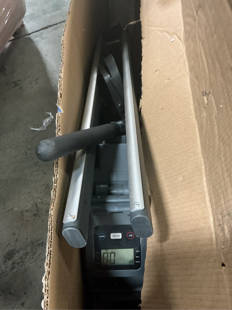 Condition photo showing As Is for merach rowing machines for home, magnetic rowing machine with 16 levels, rower machine of quiet resistance, dual slide rail with max 350lbs weight capacity, app compatible manual-adjust (classic)