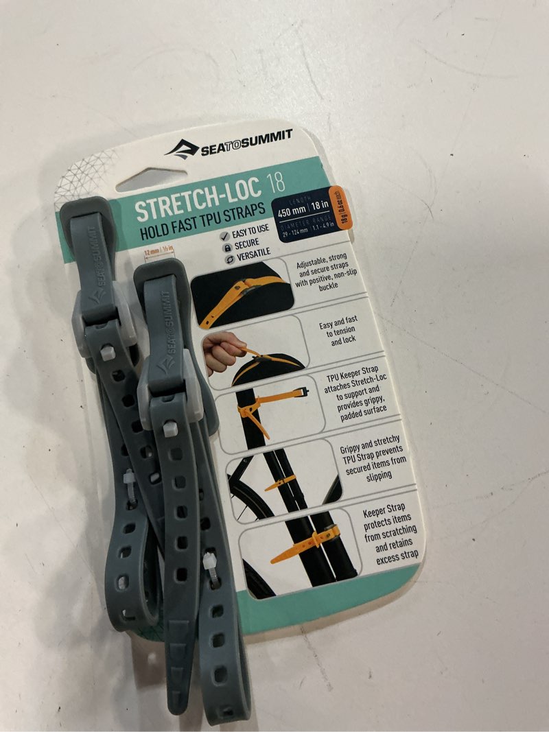 Condition photo showing New/Like New for sea to summit stretch-loc 18 hold fast tpu straps