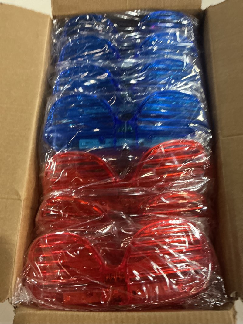 Condition photo showing New/Like New for 40 pack led glasses,light up glasses,glow glasses glow in the dark party supplies suitable for kids/adults, rave neon flashing party for birthday mardi gras new year's eve decoration 40pc-glow glasses