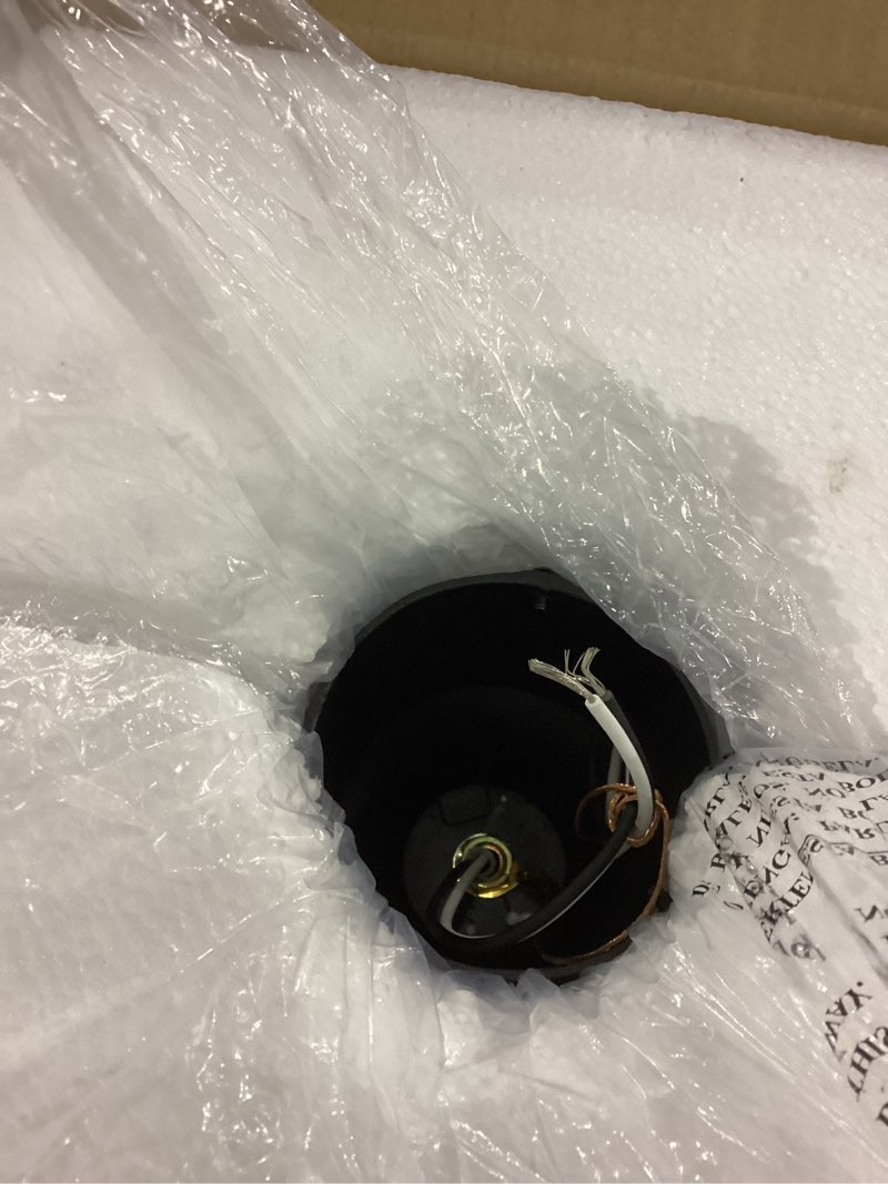 Condition photo showing Good Condition for Bestshared Outdoor Post Light, 13.75" Height Exterior Post Lighting Fixture, Outdoor Patio Post Lantern for Pathway, Driveway, Front/Back Door, Post Lamp in Black Finish with seeded Glass Black Medium