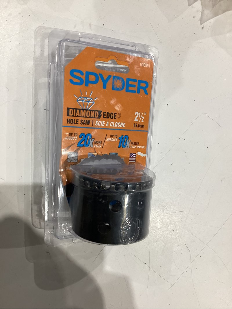 Condition photo showing As Is for spyder diamond edge 2-in diamond non-arbored hole saw