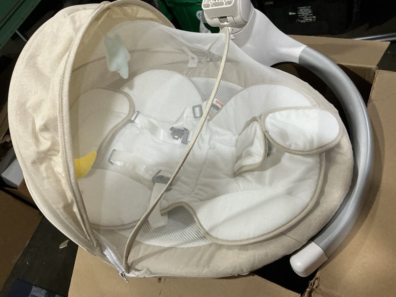 Condition photo showing Good Condition for electric baby swing for infants, with bluetooth remote control timing function and 10 music 5 swing speeds 3 seat positions baby bouncer for boy girl indoor & outdoor use (lvory white)