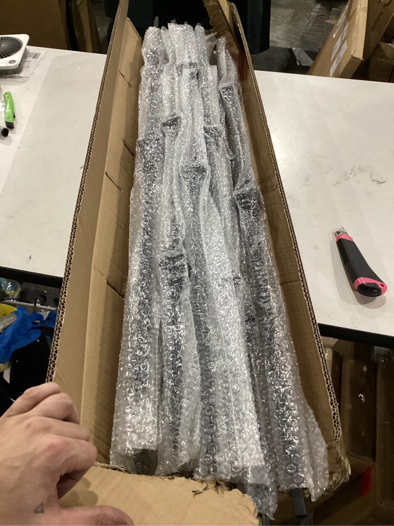 Condition photo showing New/Like New for muzata 10pack 44'' wrought iron balutser hollow double spoon metal stair spindles for 1/2" square metal stair iron balusters for staircase interior decorative staircase deck railing wt31 double spoon 10