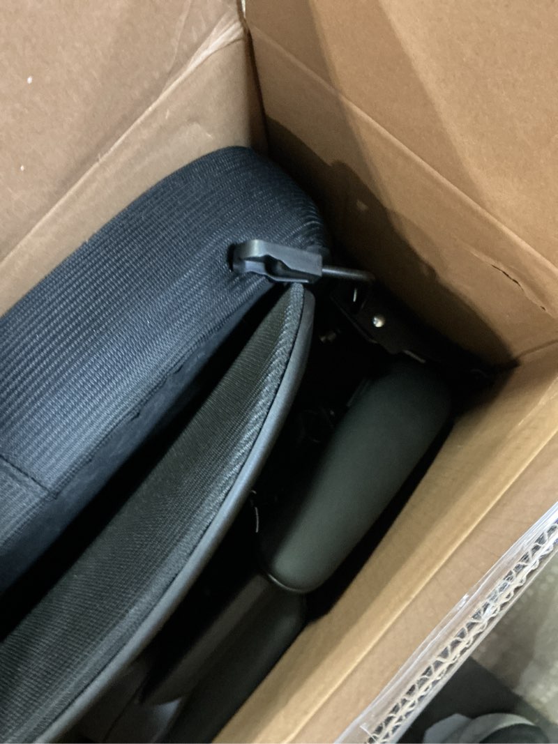 Condition photo showing As Is for Ergonomic Office Chair with Headrest 3D, Mesh Office Desk Chair with Adjustable Lumbar Support, Computer Chair with Flip up Armrests, 350LBS Capacity - Design for Home/Offices - Black