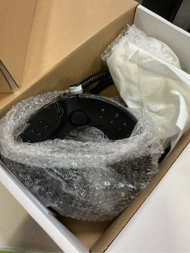 Condition photo showing As Is for delta 6-setting in2ition 2-in-1 dual shower head with handheld high pressure proclean spray, matte black detachable shower head with hose, 1.75 gpm flow rate, matte black 75655bl matte black 6-spray