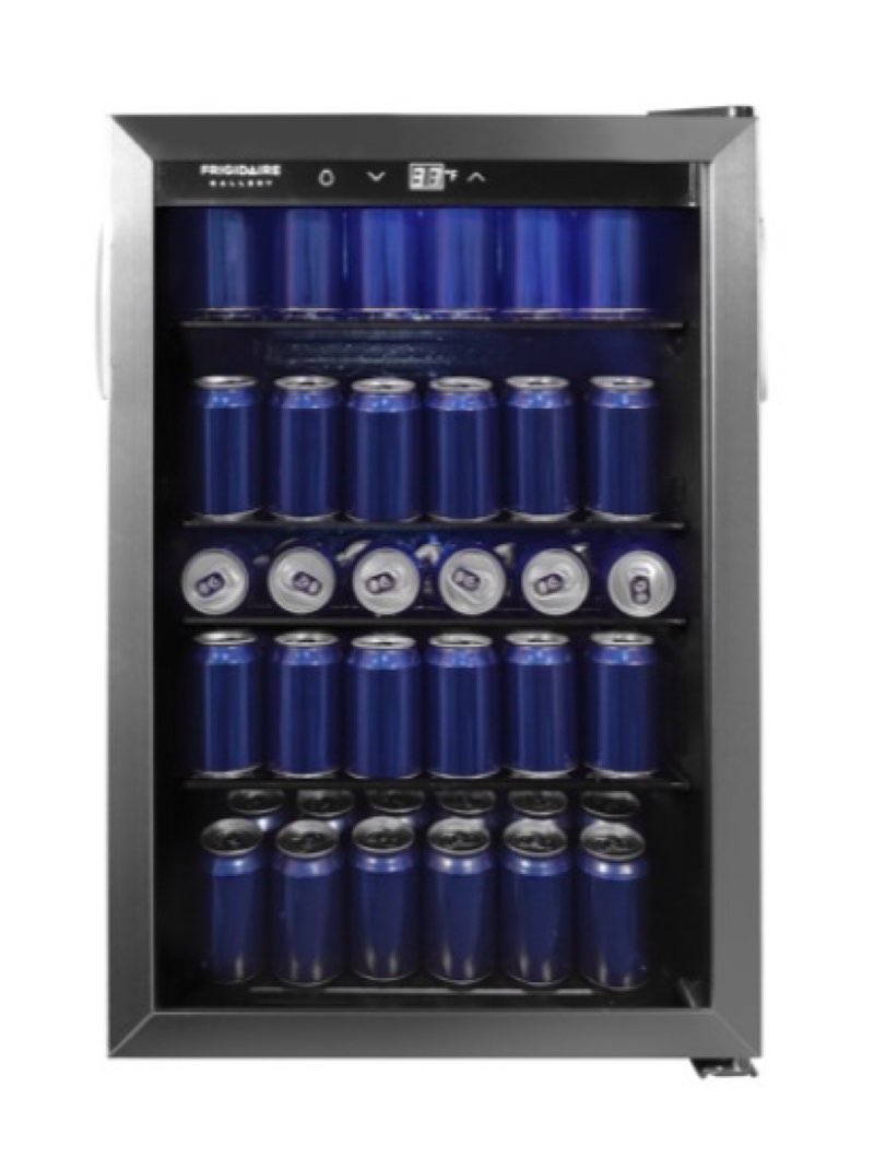 128 can beverage center-full stainless door 