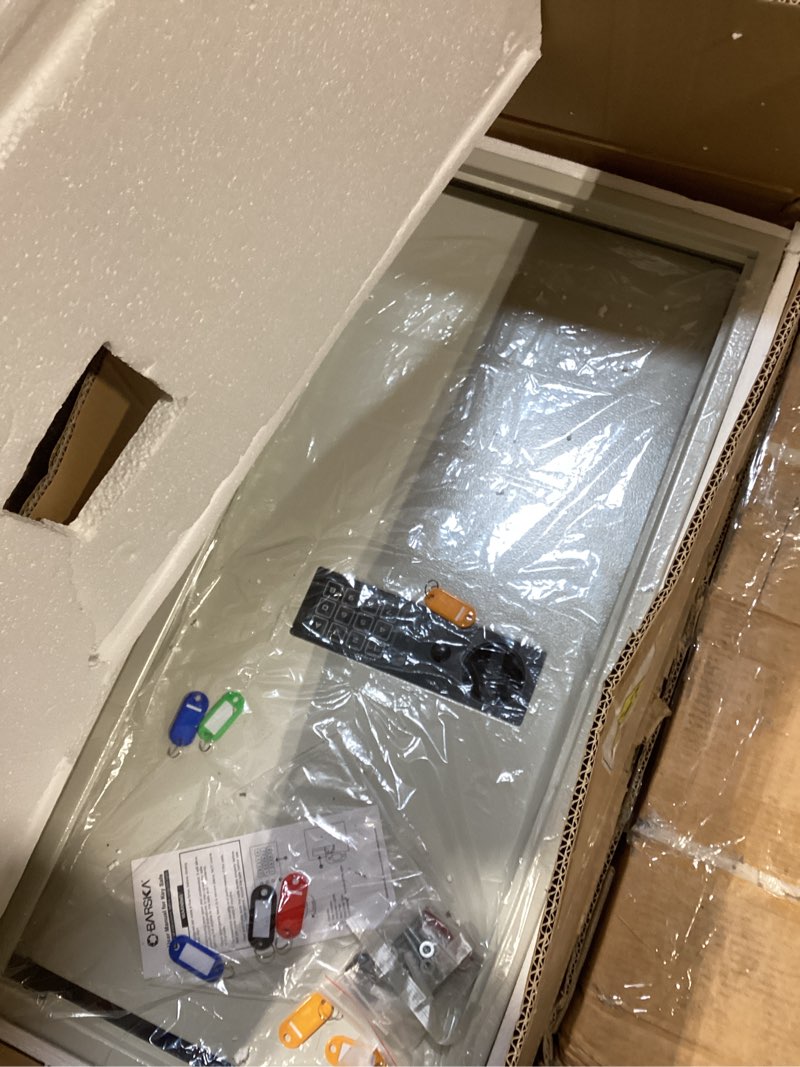 Condition photo showing Good Condition for barska steel 240 key safe wall mount cabinet with electronic keypad lock box, white