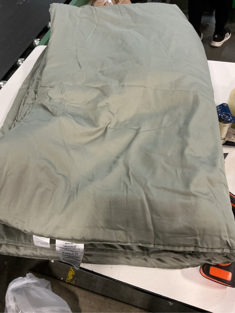 Condition photo showing Good Condition for organic cotton sateen comforter 68in x 88in