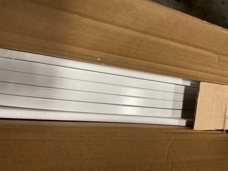 Condition photo showing Good Condition for PAWLAND Wooden Freestanding Foldable Pet Gate for Dogs, 24 inch 4 Panels Step Over Fence, Dog Gate for The House, Doorway, Stairs, Extra Wide (White, 24" Height-4 Panels) White 24" Height-4 Panel