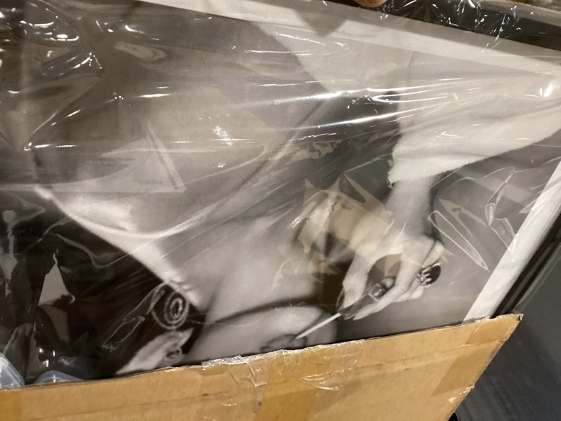 Condition photo showing New/Like New for iHery Small Premium Natural Black OAK Wood 8x10in Audrey Hepburn Trendy Framed Wall Art, Vintage Funny Better Late Than Ugly Canvas Bathroom Wall Decor Essential,Girly Dorm Bedroom Living Room 1Pack Black Oak Wood Framed Hepburn 10"L x 8"W