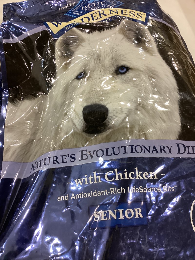 Condition photo showing Good Condition for Blue Buffalo Wilderness Senior High Protein Dry Dog Food Wholesome Grains with Ingredients Chicken Chicken plus Wholesome Grains 24 Pound (Pack of 1)