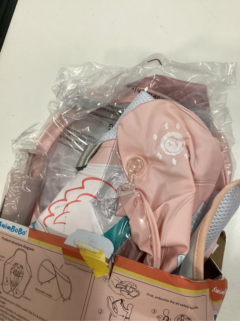 Condition photo showing Good Condition for free swimming baby inflatable baby swim float with sun canopy size improved infant pool floaties swimming pool toys for the age of 3-36 months