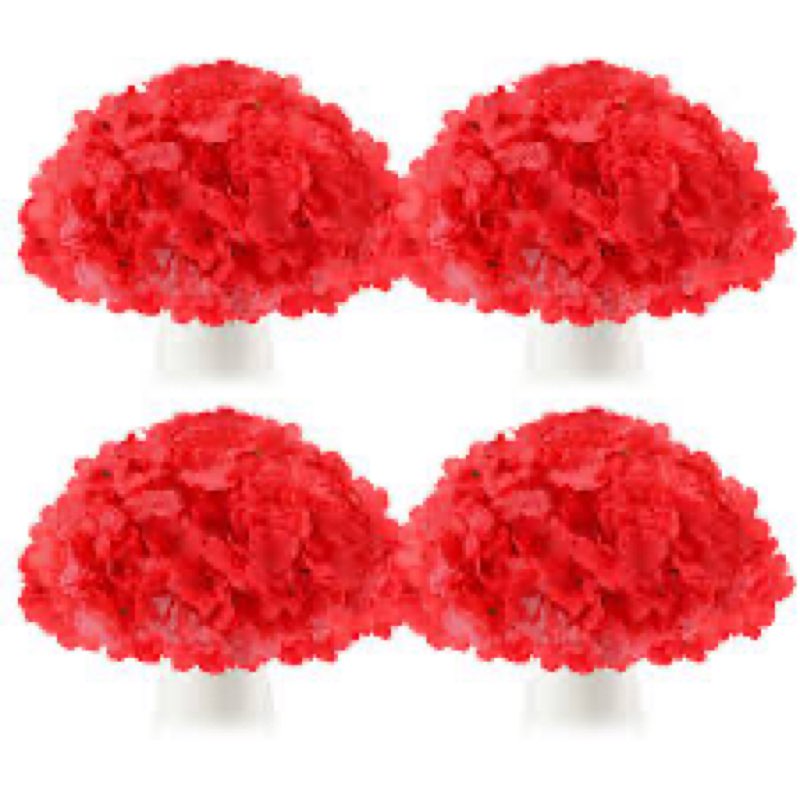 Tigeen 50 Pcs Hydrangea Artificial Flowers Bulk 7.48 Inch Artificial Hydrangeas with Removable Stems