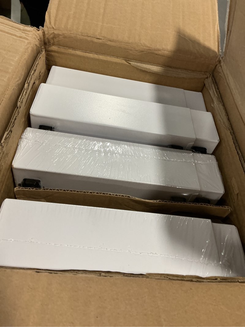 Condition photo showing Good Condition for 4 Pack Expandable Width (9"-14.1") Pull Out Cabinet Organizer 21" Deep with Raising Pad for Framed Cabinets, Upgrade 3 Slide Rails Slide Out Drawers, Roll Out Shelves Adhesive, White White 21"D x 9"-14.1"W(4Pack)