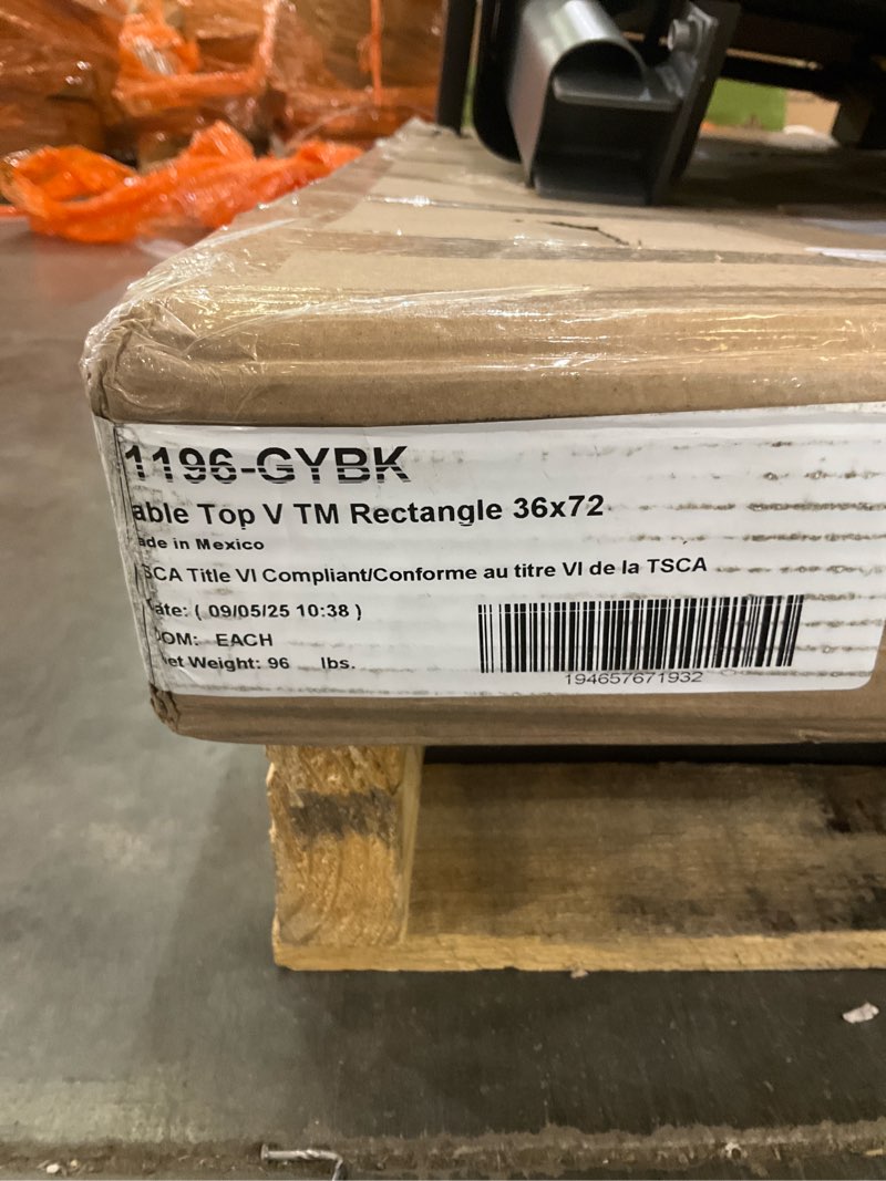 Condition photo showing As Is for Table top v tm rectangle 36x72