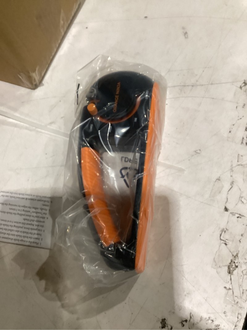 Condition photo showing New/Like New for orange ninja 4-stage knife sharpener & serrated knife sharpener– repairs, sharpens & polishes blades with ergonomic non-slip grip