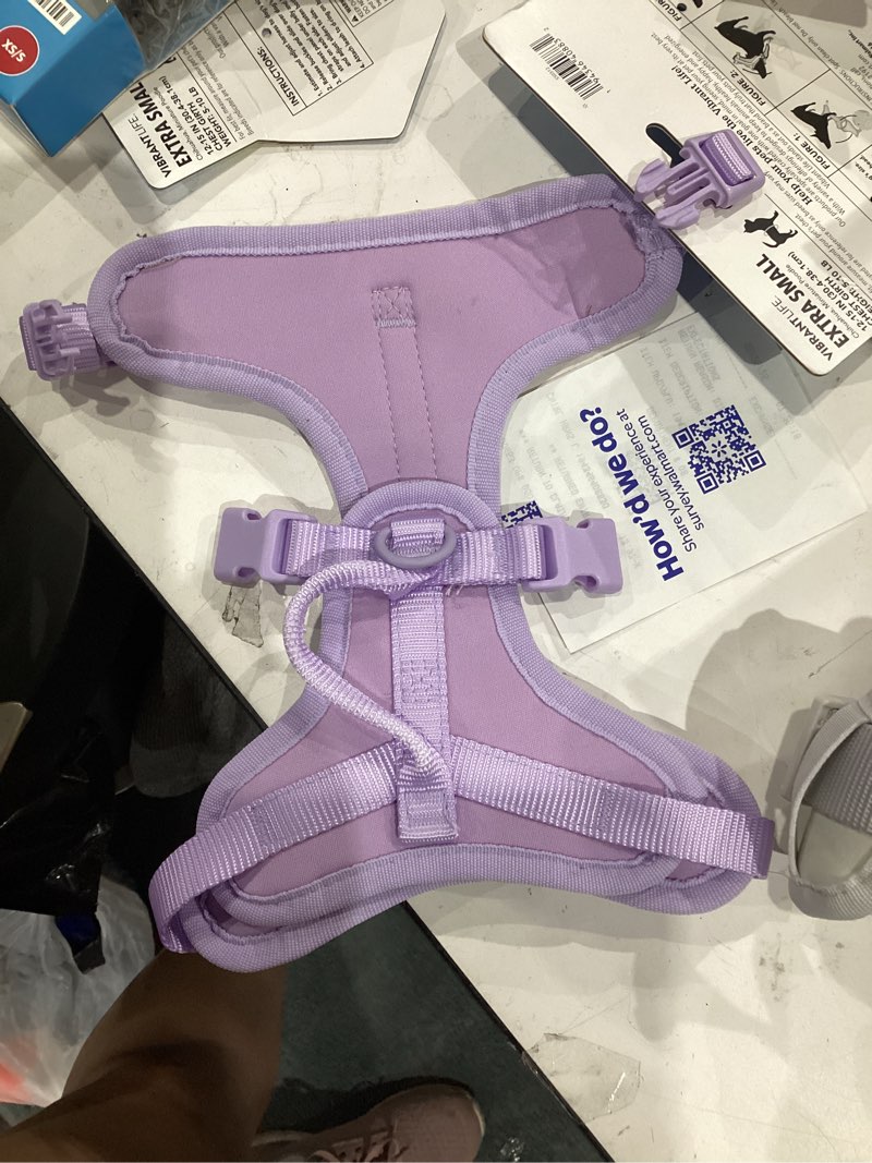 Condition photo showing Good Condition for vibrant life neoprene comfort control monochrome harness, lavender, extra small