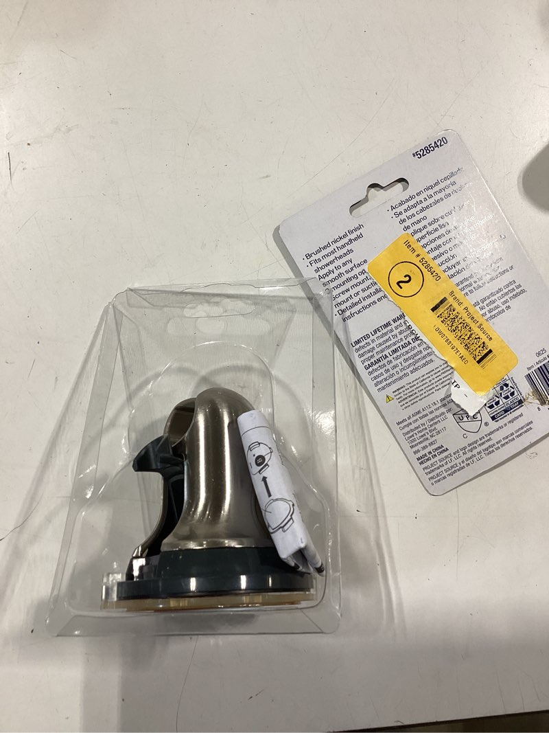 Condition photo showing Good Condition for project source brushed nickel 3.15-in universal shower hand shower holder 3.11-in -id