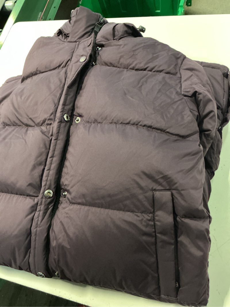 Condition photo showing Good Condition for responsible down long puffer jacket, s, deep orchid purple