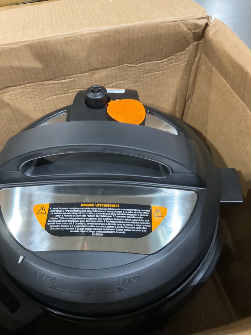 Condition photo showing As Is for Instant Pot Duo 7-in-1 Electric Pressure Cooker, Slow Cooker, Rice Cooker, Steamer, Sauté, Yogurt Maker, Warmer & Sterilizer, Includes App with Over 800 Recipes, Stainless Steel, 8 Quart 8 Quarts