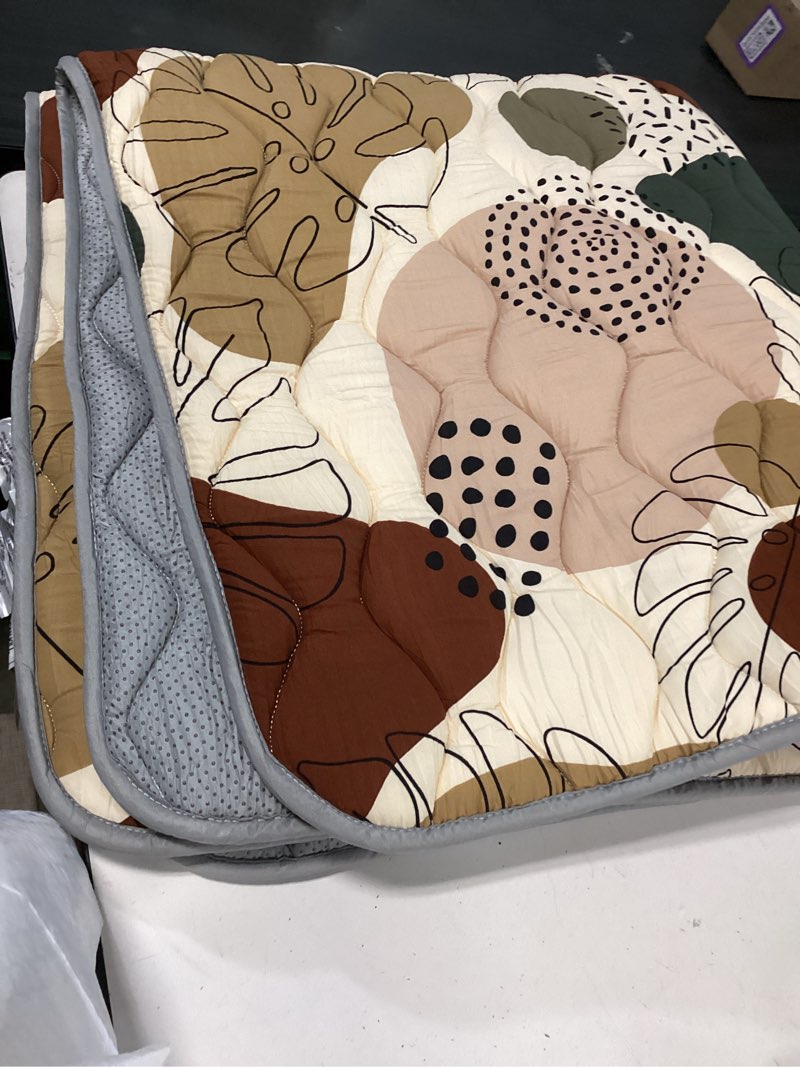 Condition photo showing Good Condition for Blissful Diary Baby Play Mats for Floor, 71x59 Inch Thicker Foam Playmats for Babies and Toddlers, Soft Cushioning Baby Crawling Mat, Modern Abstract Modern Abstract 71" X 59"