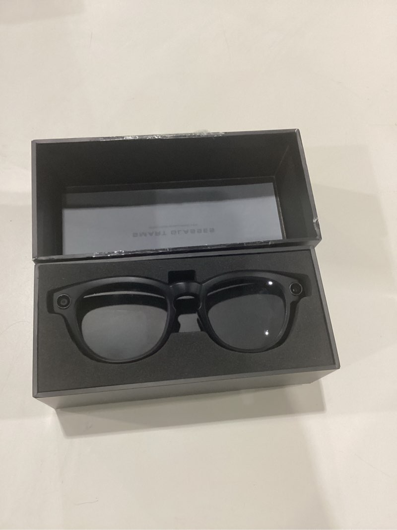 Condition photo showing As Is for GLASSES ONLY NO CORDS AI Smart Glasses with 4K HD Camera – Video Recording Glasses with Audio, Bluetooth Sunglasses with Camera for Men, Real-Time Translation, Hands-Free Music&Calls, Outdoor Sports Travel