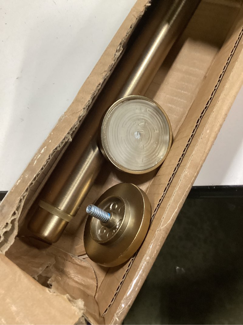 Condition photo showing Good Condition for ivilon tension curtain rod - spring tension rod for windows or shower, 54 to 90 inch. warm gold 54" to 90" warm gold