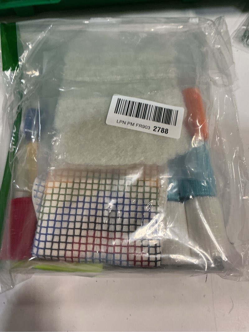 Condition photo showing Good Condition for Justforjoyful Rainbow Latch Hook Kit Rainbow Pillow DIY Craft Kit for Making Your Own DIY Pillow Yarn Craft Kit for Pattern Paint Cross Sewing Sofa Cushion Plush Gift