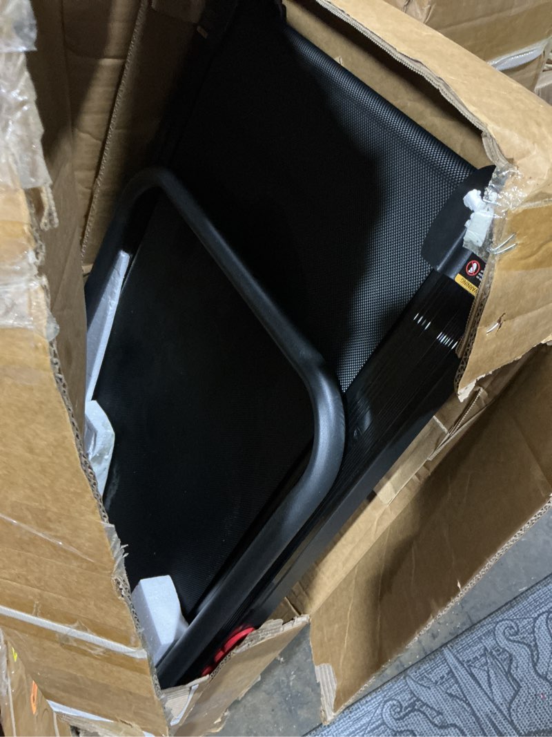 Condition photo showing As Is for walking pad treadmill for home - folding treadmills with handle bar portable compact fold up indoor foldable handles electric walk pads small spaces mini running quiet under bed office
