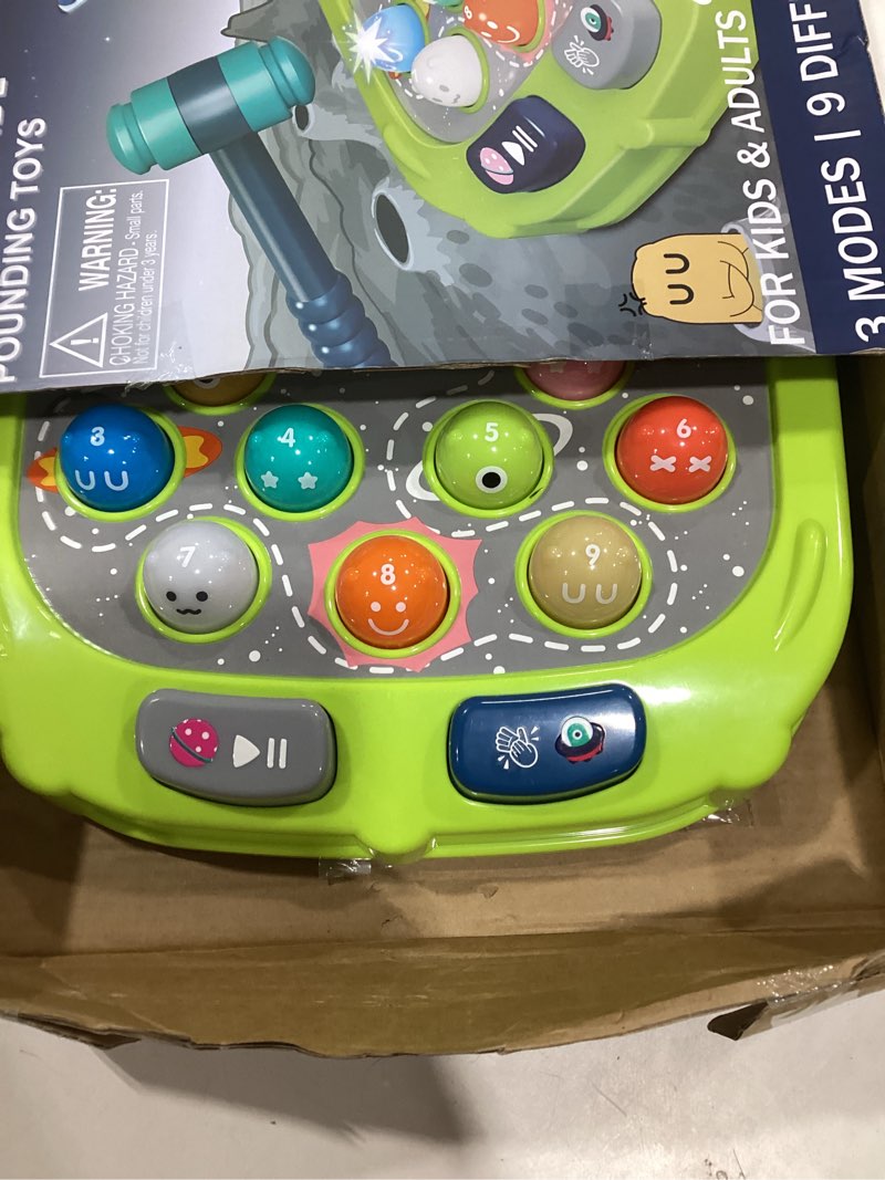Condition photo showing Good Condition for Whack Game Mole for Toddler, Toys for 3-12 Year Old Boys and Girls, Whack Game for Kids,Gifts for 3 4 5 6+ Year Old Boys, Interactive Educational Toys with Sound and Light, PK Mode with 2 Hammers Green
