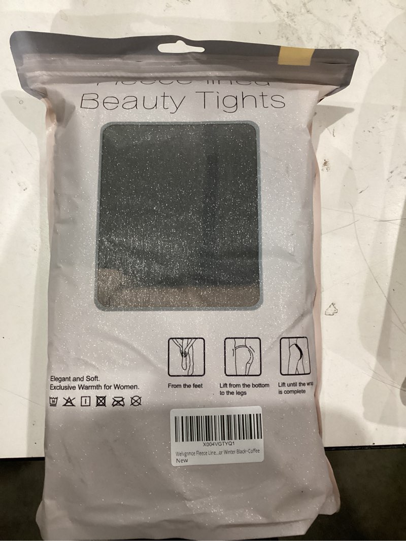 Condition photo showing Good Condition for Fleece Lined Tights Sheer Women - Fake Translucent Warm Pantyhose Leggings Sheer Thick Tights for Winter Medium Black+coffee