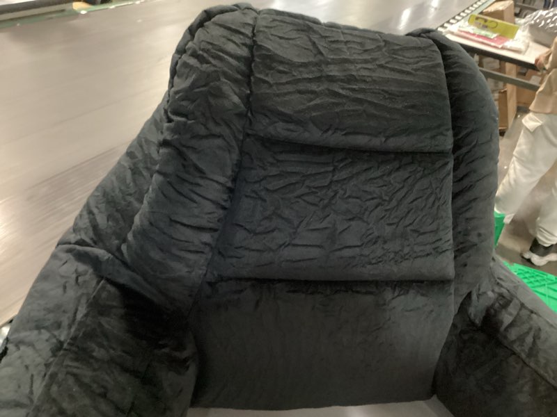 Condition photo showing As Is for Reading Pillows for Sitting in Bed Adult, Back Pillow for Bed Sitting Up, Backrest Pillows with Shredded Foam for Adult&Teens, Support Pillow with Arms for Beds, Couch, Floor, 18in, Black Black Standard-M(18inch)