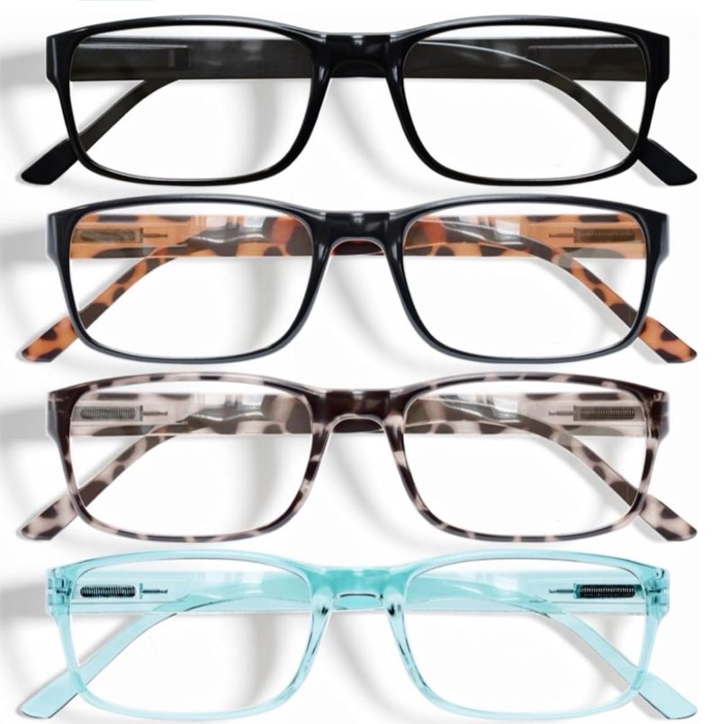 Gaoye 3.5 Professional Reading Glasses for All Day - Computer Readers with Blue Light Protection - Value Pack of 4