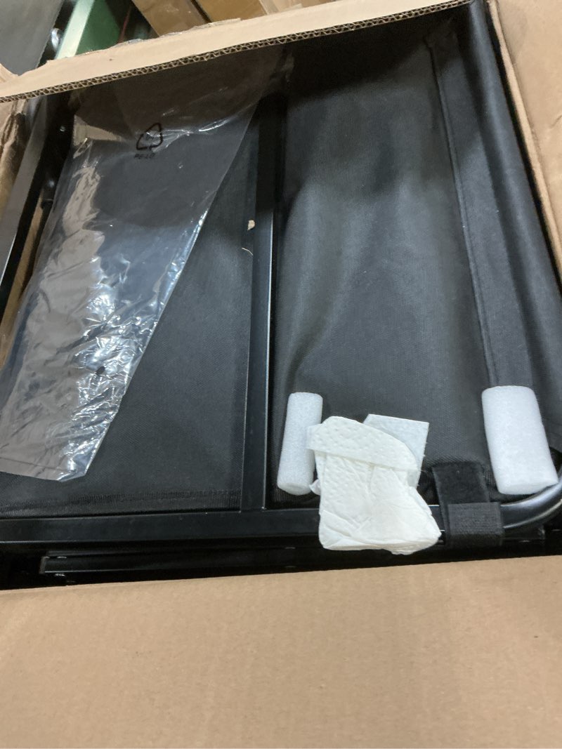 Condition photo showing As Is for wagons carts foldable, beach wagon with brakes & all-terrain wheels 560lbs capacity collapsible wagon for trips, outdoor camping, sports & garden use – black blue