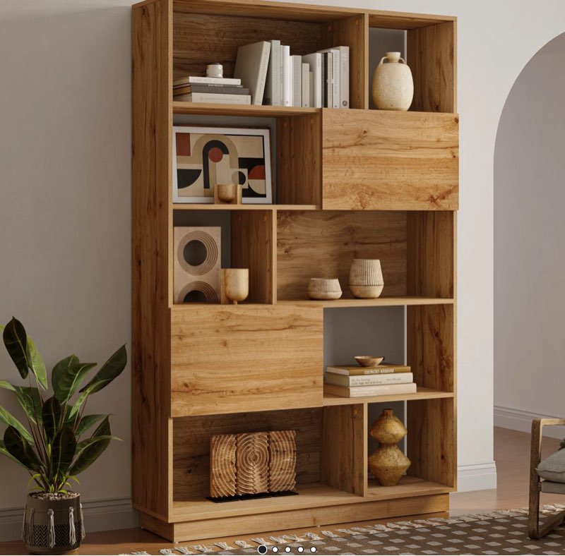 68" H 5-Tier Bookcase with Doors