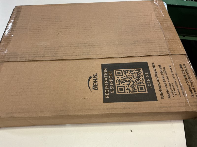 Condition photo showing New/Like New for Bemis 500EC Durable Wood Toilet Seat with Easy Clean Hinges, Made in USA, Round, Biscuit