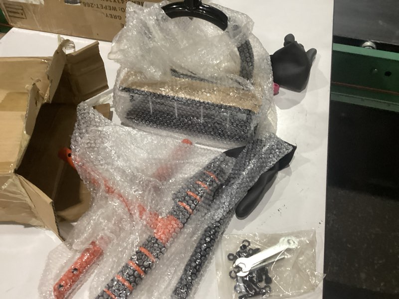 Condition photo showing New/Like New for bluesea lawn aerator tool - 16 iron spikes with ergonomic t-handle, automatic dirt clean for soil loosening & yard aeration, manual metal grass aerator (orange)
