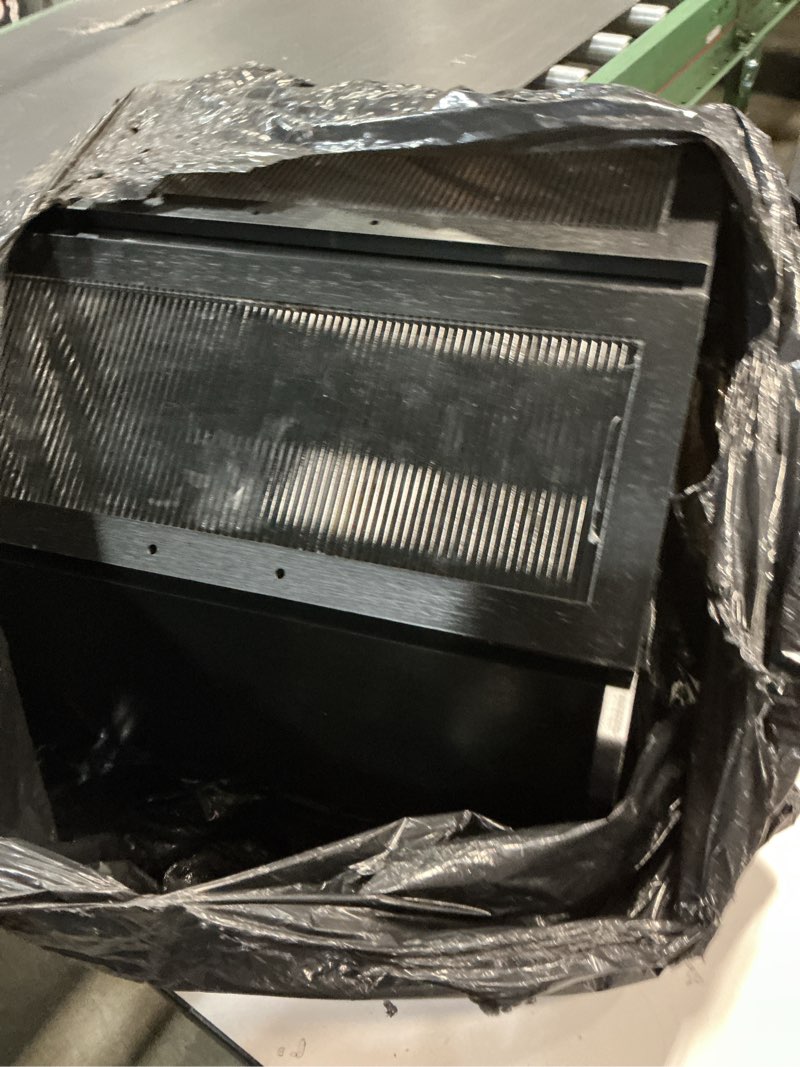 Condition photo showing As Is for Bread Box for Kitchen Counter Top, Large Bread Storage Container for Homemade Bread, Bamboo Farmhouse Organizers, Double Layer Bread Bin,Black