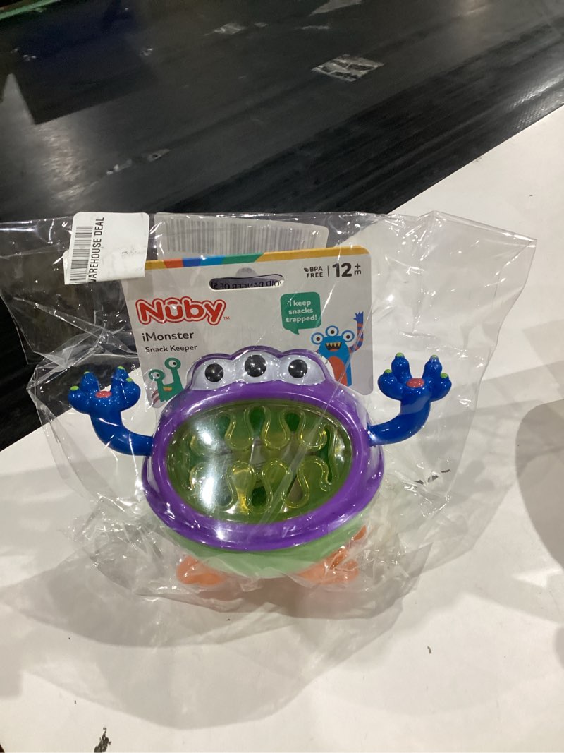 Condition photo showing New/Like New for Nuby 3-D Monster Toddler Snack Containers - Spill-Proof Snack Cups for Toddlers with Soft Silicone Flaps - BPA-Free, Dishwasher-Safe