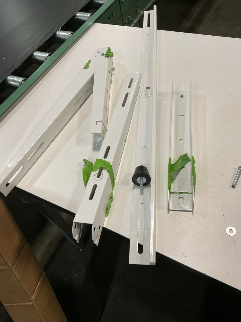 Condition photo showing As Is for ( incomplete ) qualward mini split wall mounting bracket for universal ductless air conditioners, heavy duty support bracket for ac, heat pumps compressors 7000-18000 btu