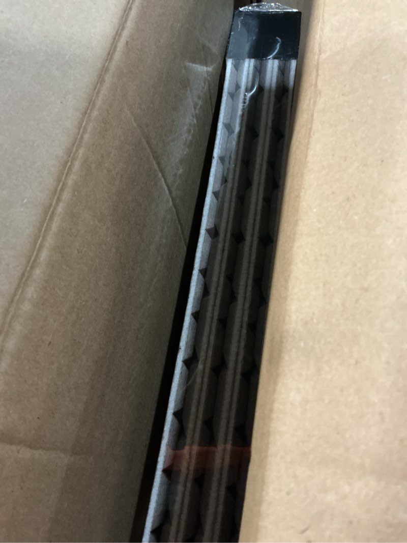 Condition photo showing New/Like New for jber acoustical wall panels - 6 pcs 23.6 x 23.6 inches wood-pattern printing sound absorbing panels, large self-adhesive decorative soundproof wall panels for studio,home & living room(light walnut) 72"×48" light walnut