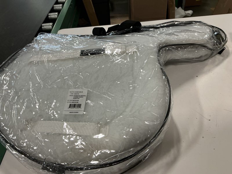 Condition photo showing Good Condition for Equinavia Eidsvoll Close Contact English Saddle Pad | Horse Saddle Pad with Shock Absorbing Fleece Top | Hook & Loop Billet Straps, Secure Fit | Breathable for All Riding Styles White Medium
