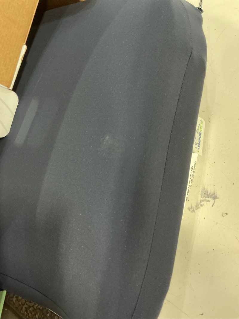 Condition photo showing As Is for tempur-pedic memory foam seat cushion pillow  blue