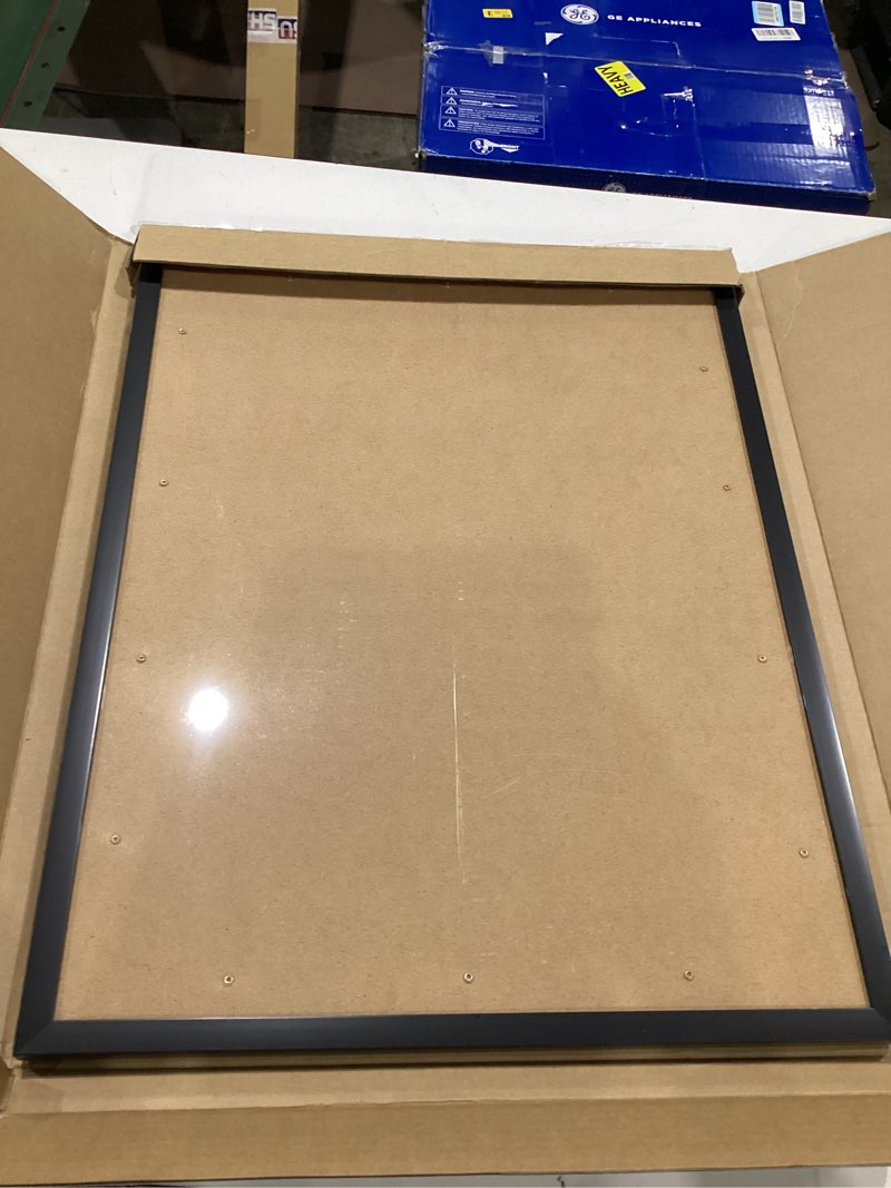 Condition photo showing Good Condition for black picture frame, 17x22 picture frame for photo poster canvas certificate document display horizontally or vertically high transparent wall gallery(size 17 x 22 inches) black (pack of 1) 17x22
